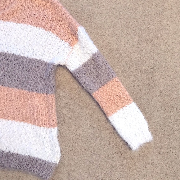 Davi Dani Tunic Long Line Sweater Womens Medium Oversized Popcorn Knit Neutrals - Picture 8 of 13